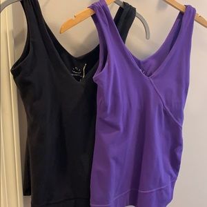 BOGO! Beyond yoga tanks black and purple tank
